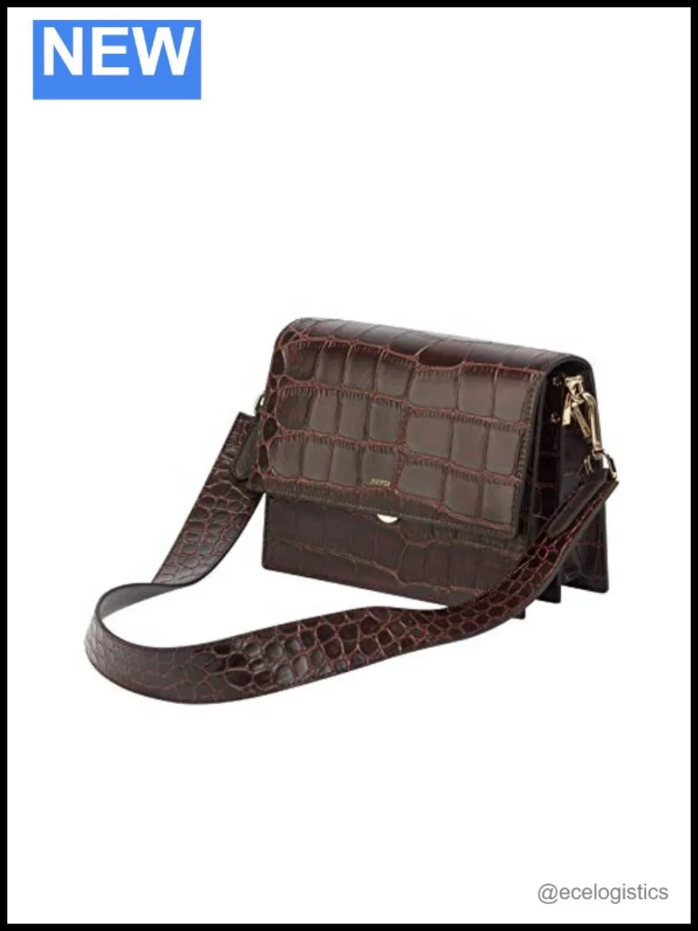 Vegan Leather Mini Flap Crossbody Bag Detachable Strap Push-Lock Closure